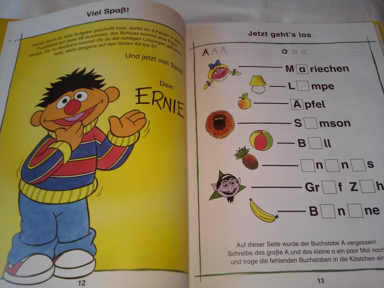 ABC-Spaß mit der Sesamstraße - Vorschule - altes Kinderbuch wie neu