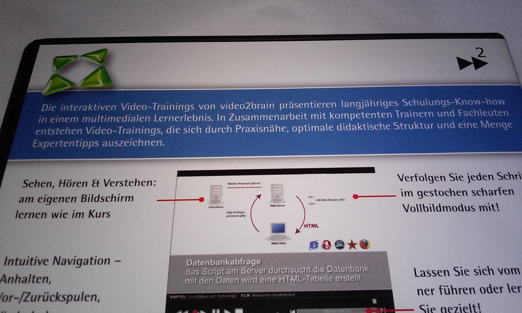 video2brain Erfolgreiche Websites (PC+MAC-DVD) programmieren 12 Stunden Video-Training