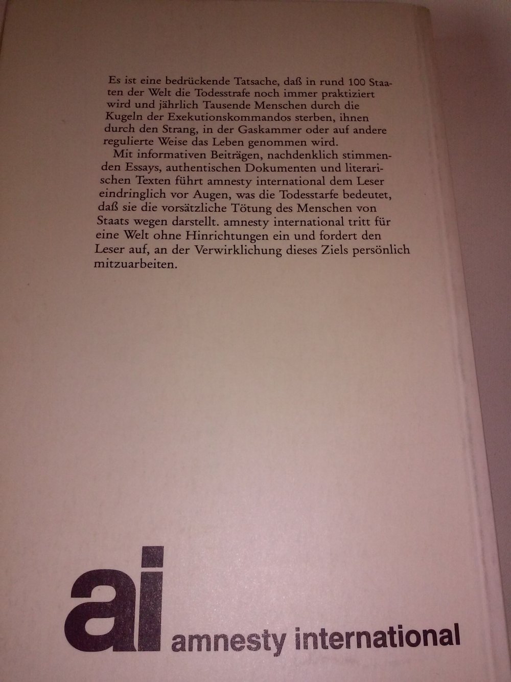 Ein Mensch weniger : Ein Lesebuch gegen die Todesstrafe