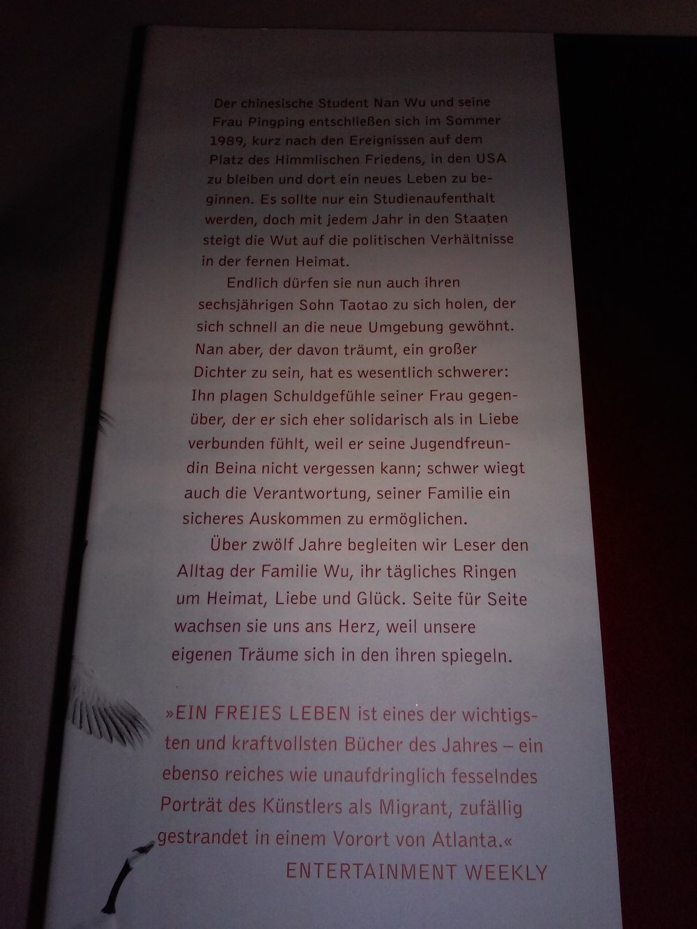 Ha Jin: Ein freies Leben (Gegenwartsliteratur) Geschenktipp