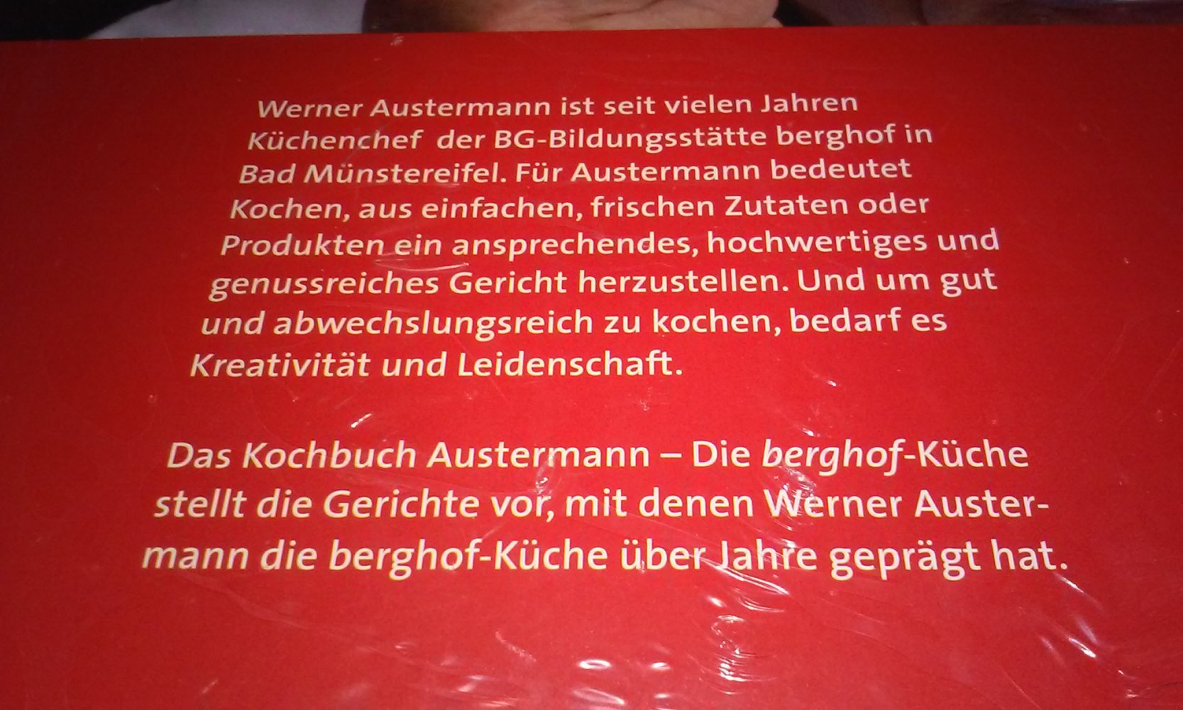 Austermann, Die berghof-Küche in OVP, vergriffene Ausgabe--Geschenktipp