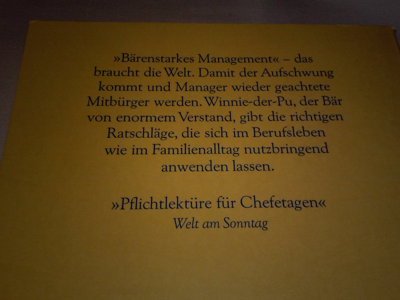 Pu in Nadelstreifen : Bärenstarkes Management