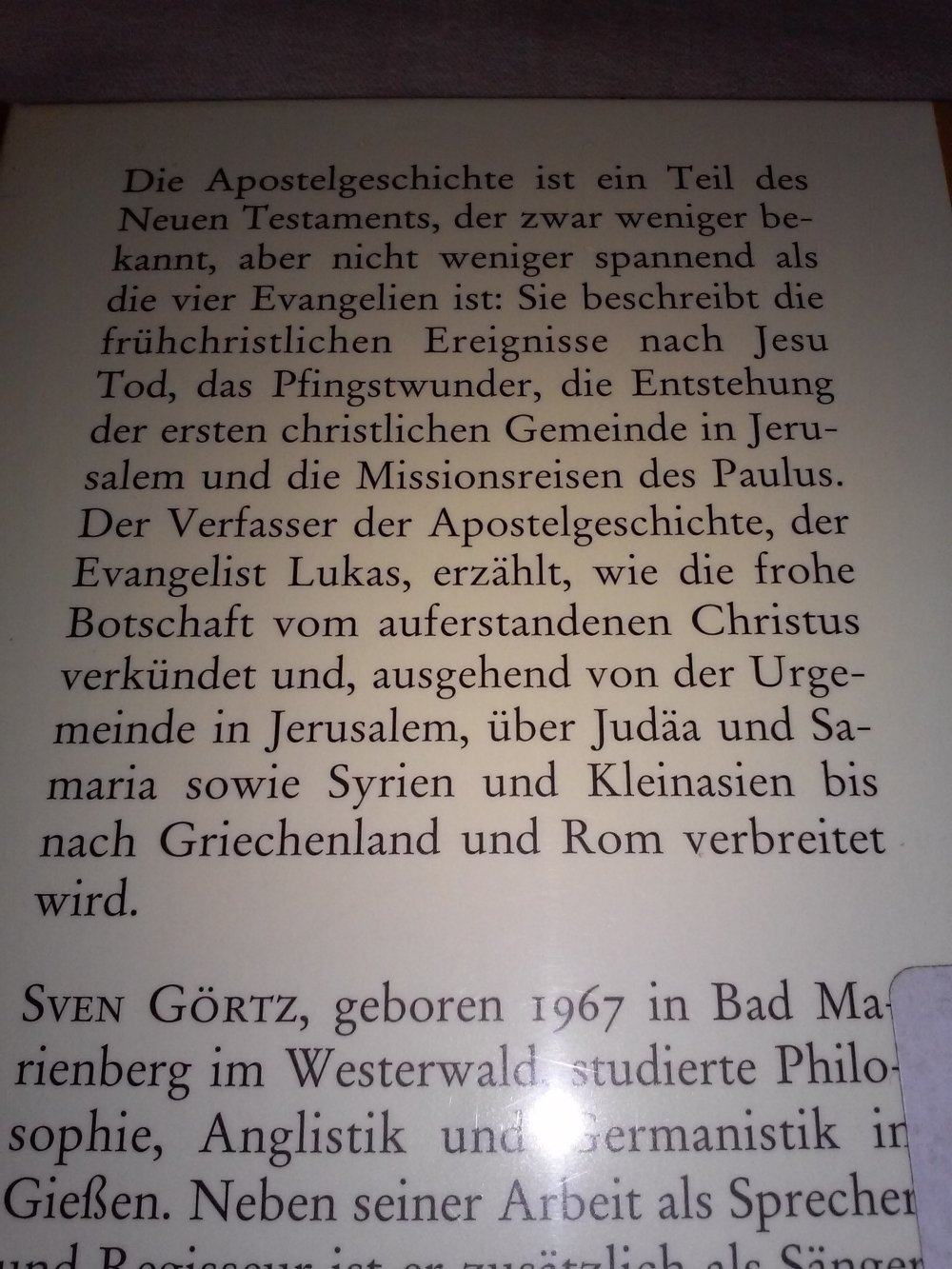 Neu!OVP! Diogenes: Apostelgeschichte / Evangelium nach Lukas - Matthäus, Ungekürzte Ausgabe Audio CD
