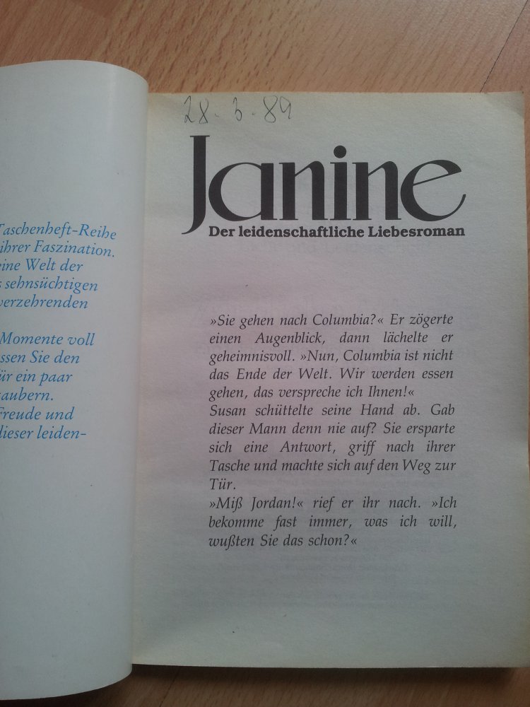 Janine - Der leidenschafteiche Roman -Julie Warren -Zärtliche Attacke
