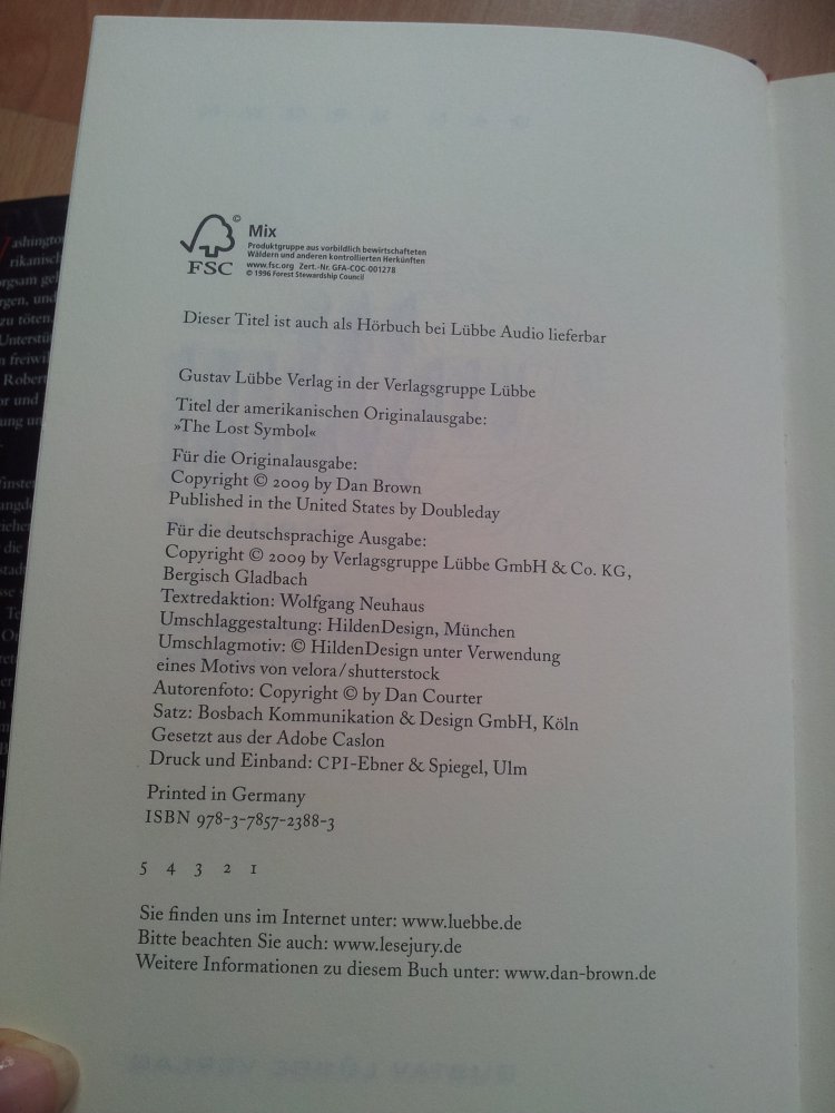 Das verlorene Symbol - Dan Brown