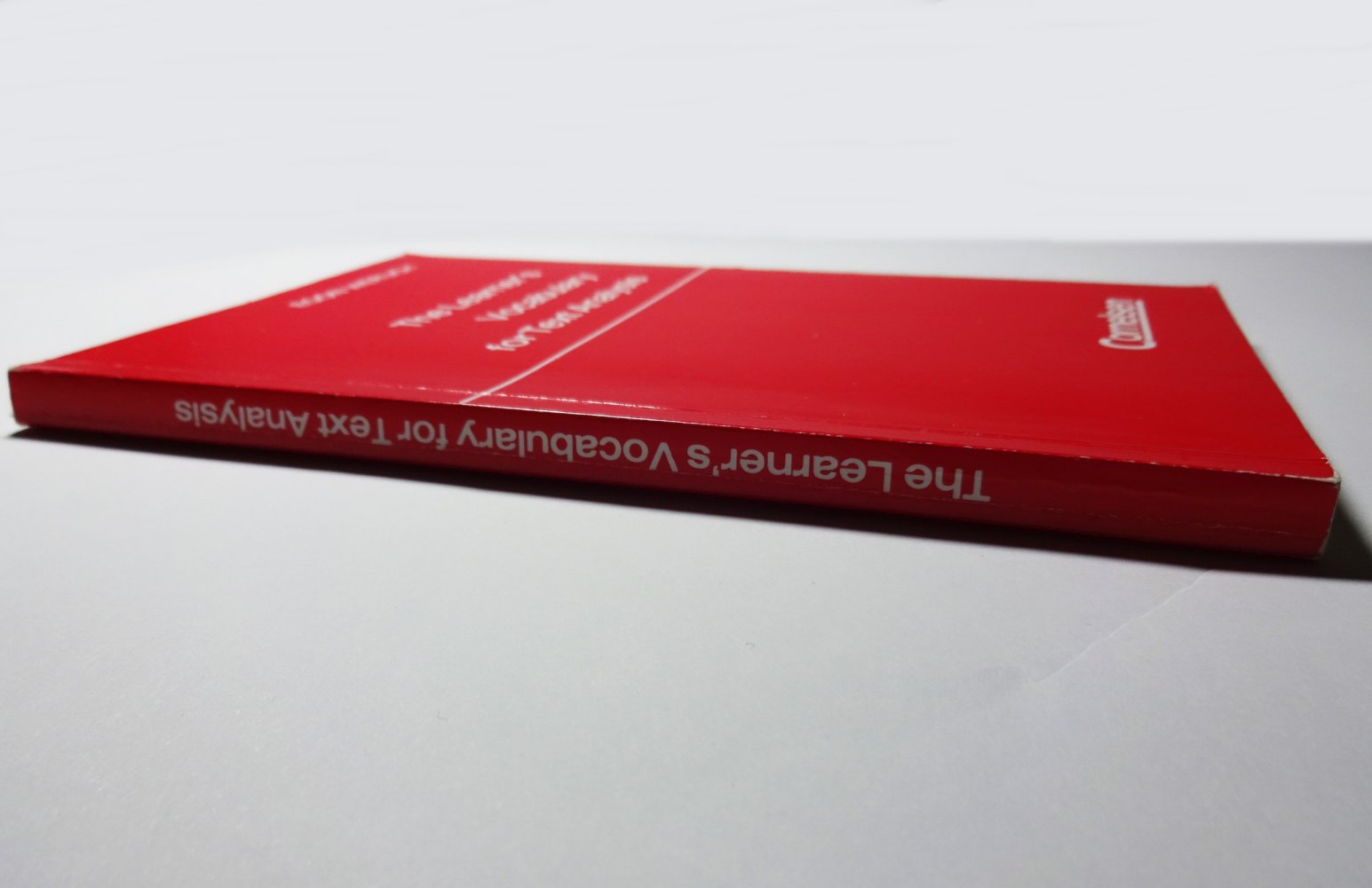 The Learner's Vocabulary for Text Analysis
