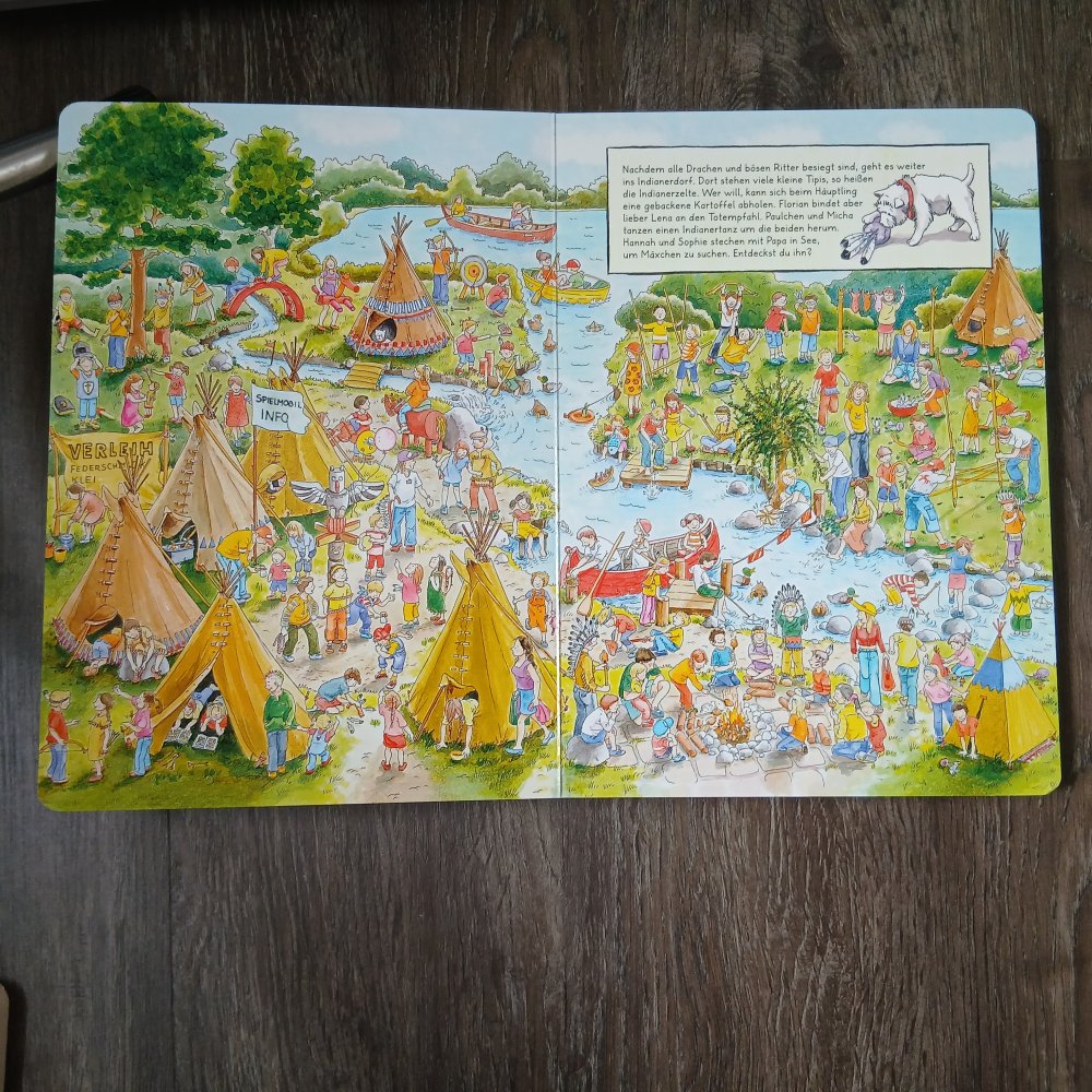 Wimmelbuch mit Leseteilen