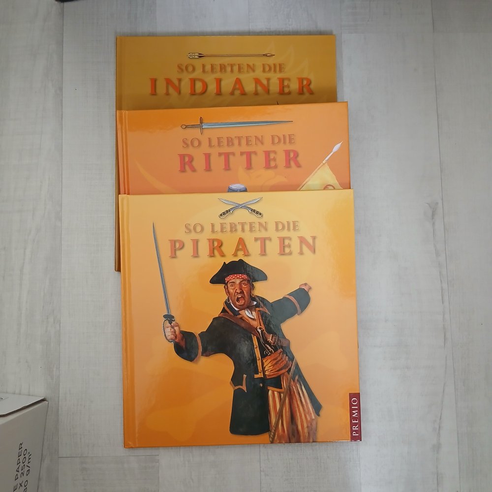 Paket: 3 Sachbücher: Piraten, Ritter, Indianer
