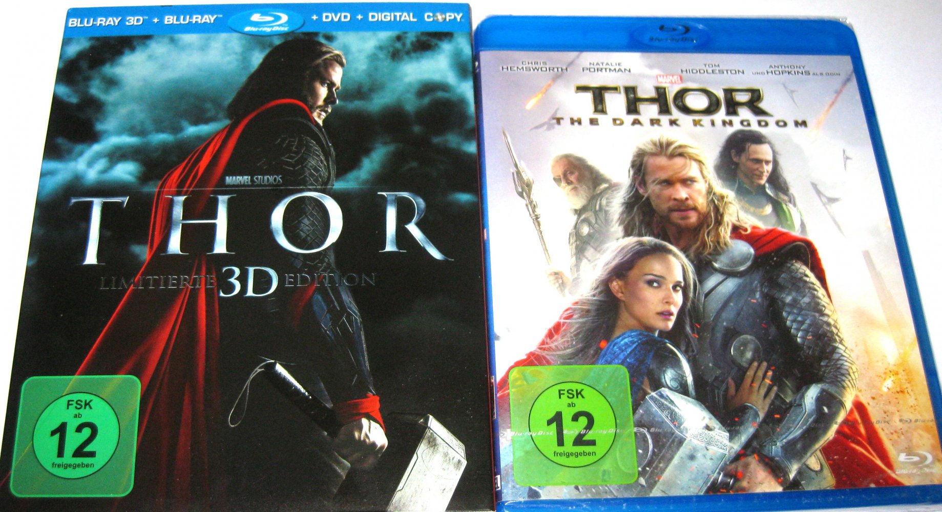 THOR bluray Limited 3D Edition (im Pappschuber)+++THOR the dark kingdom bluray OVP NEU!