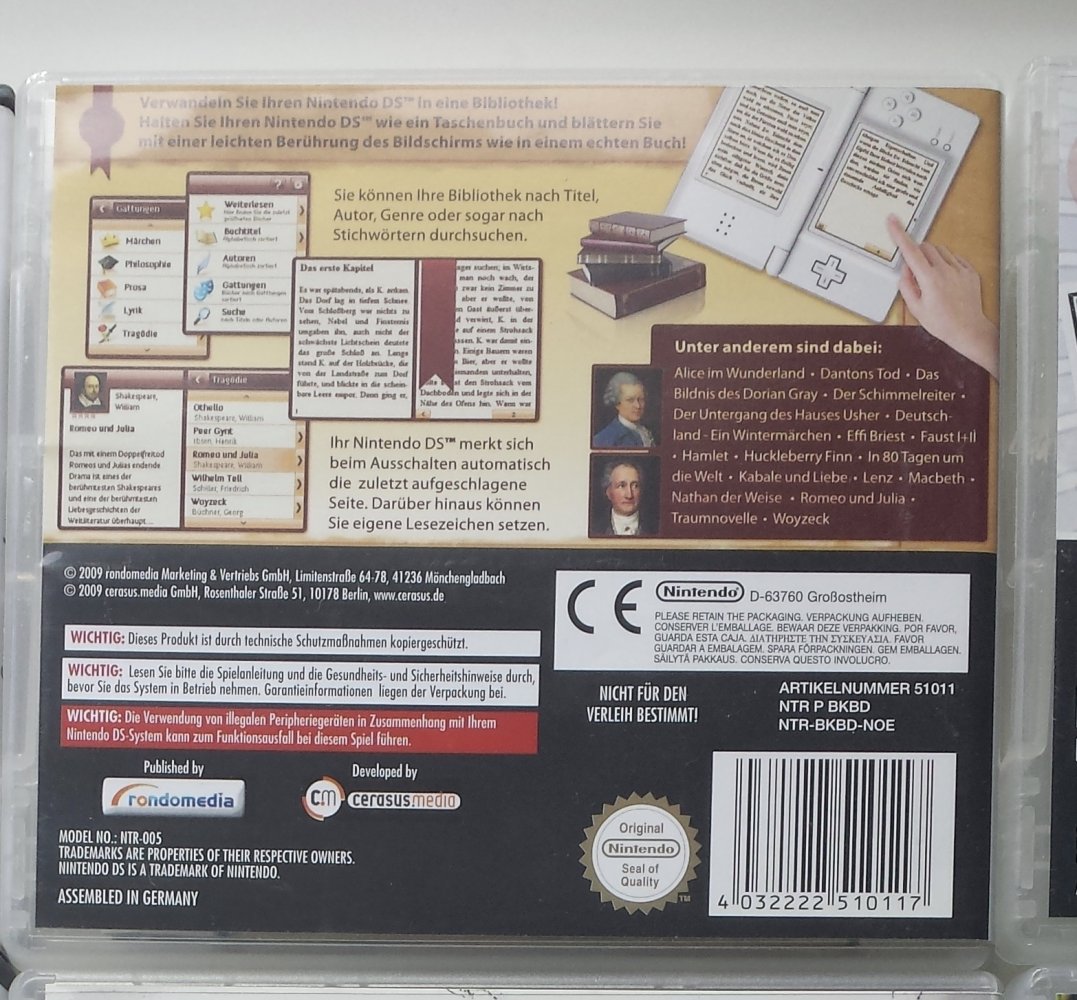 Nintendo DS-Spiel 200 klassische Bücher wie NEU Buch Klassiker