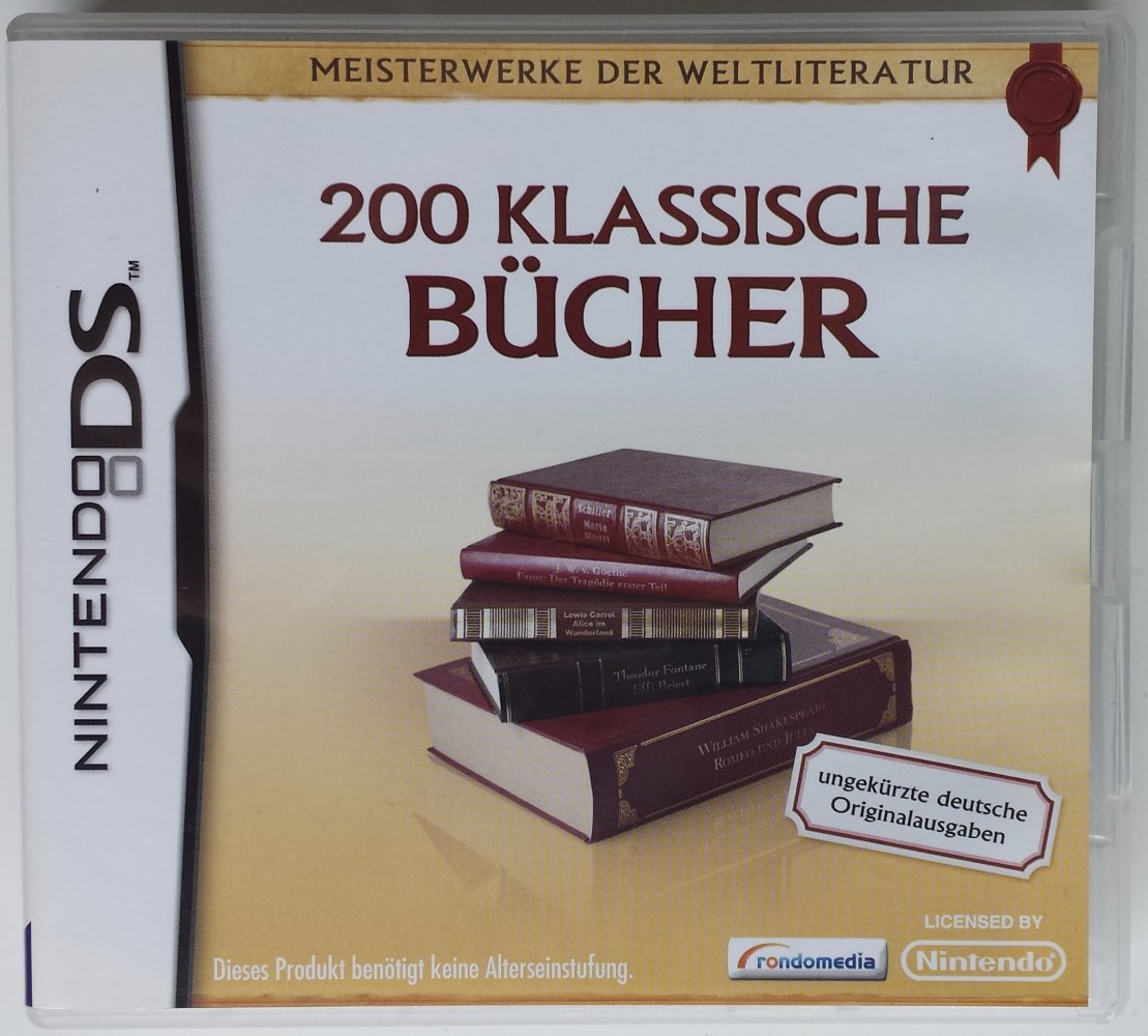 Nintendo DS-Spiel 200 klassische Bücher wie NEU Buch Klassiker