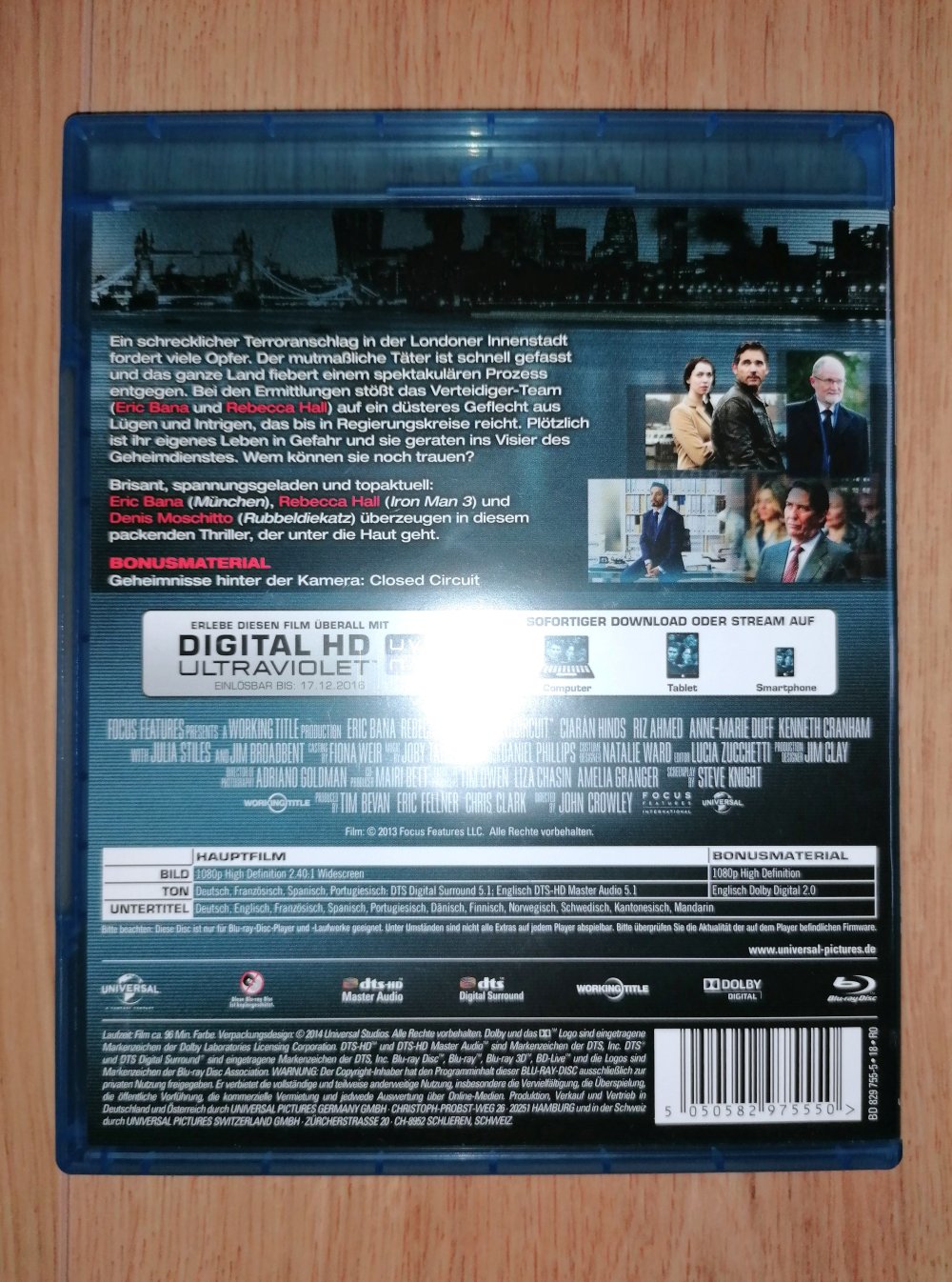 Blu-ray Unter Beobachtung Eric Bana Politthriller