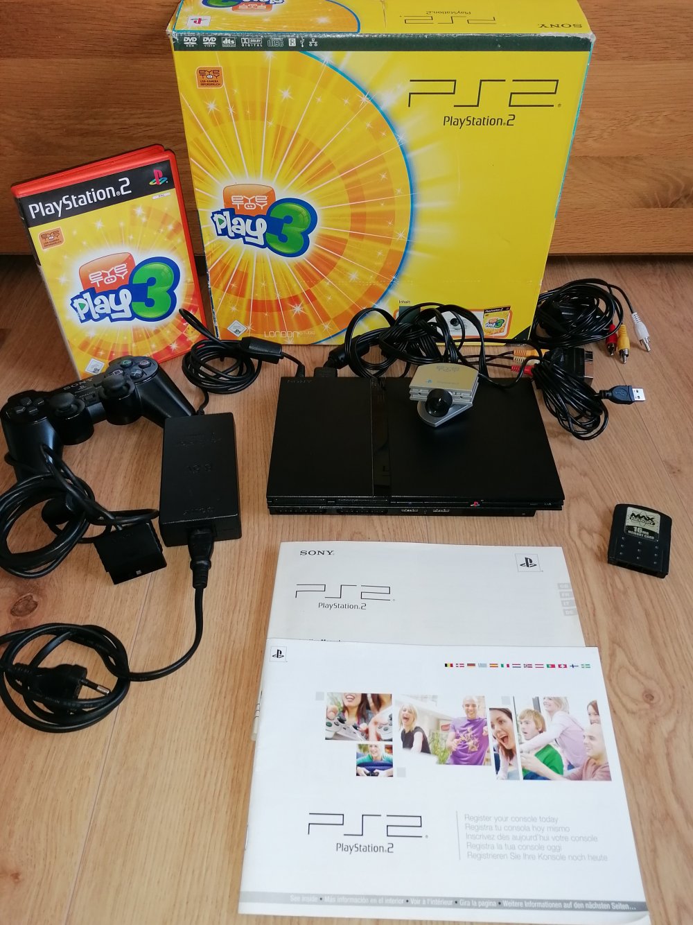 Playstation 2 PS2 Slim Konsole Eye Toy Play 3 Kamera Joypad