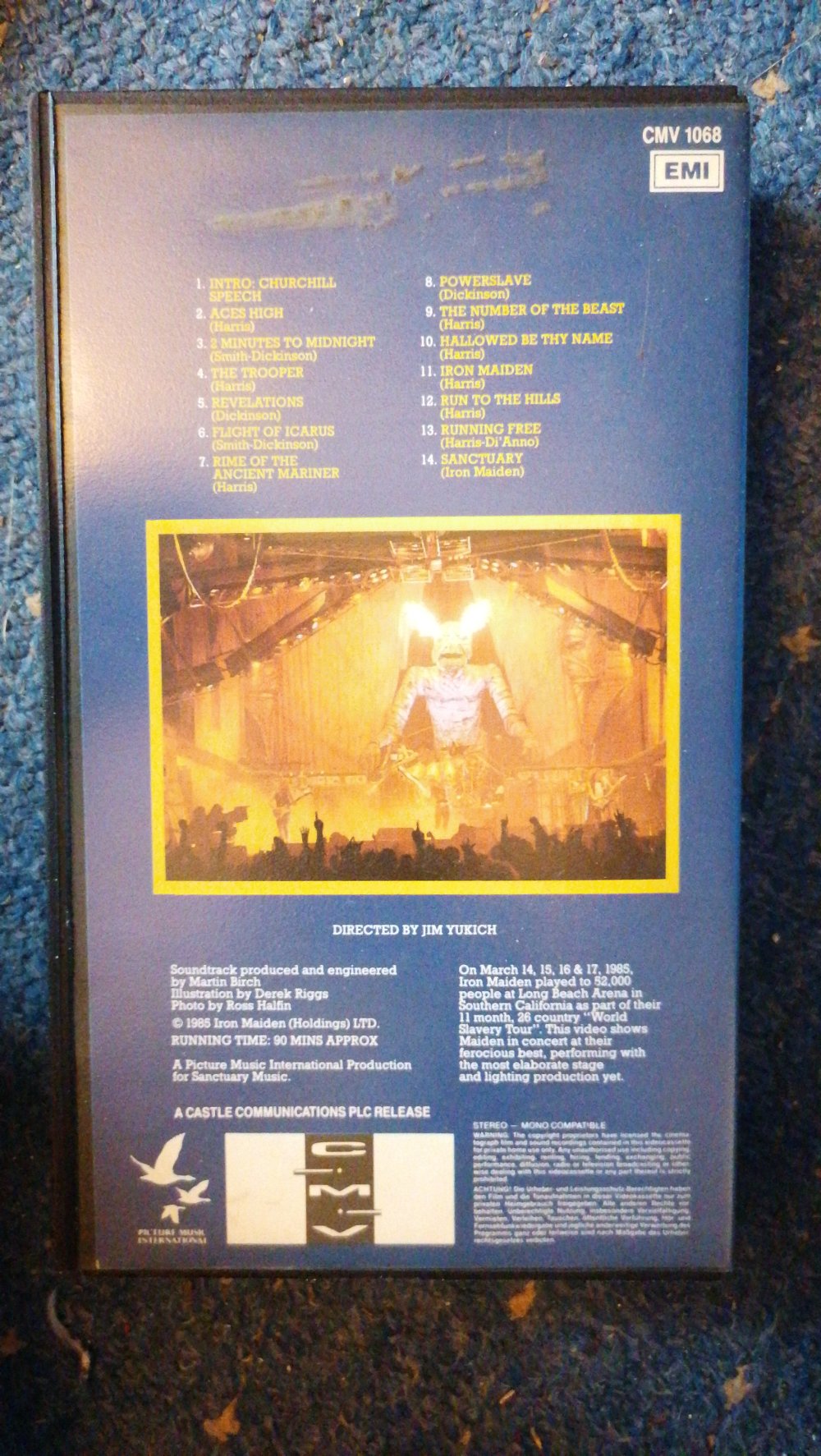 Iron Maiden VHS Video Live after death 1985