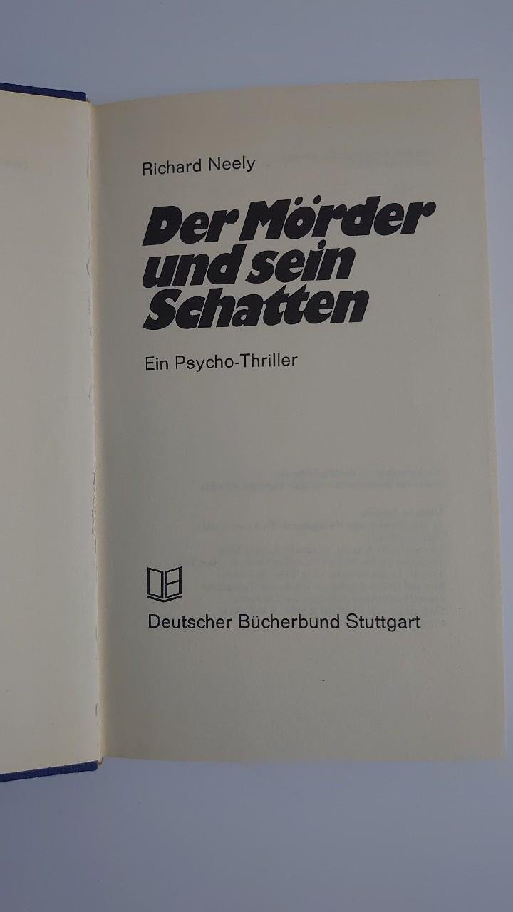 Buch Der Mörder und sein Schatten Richard Neely