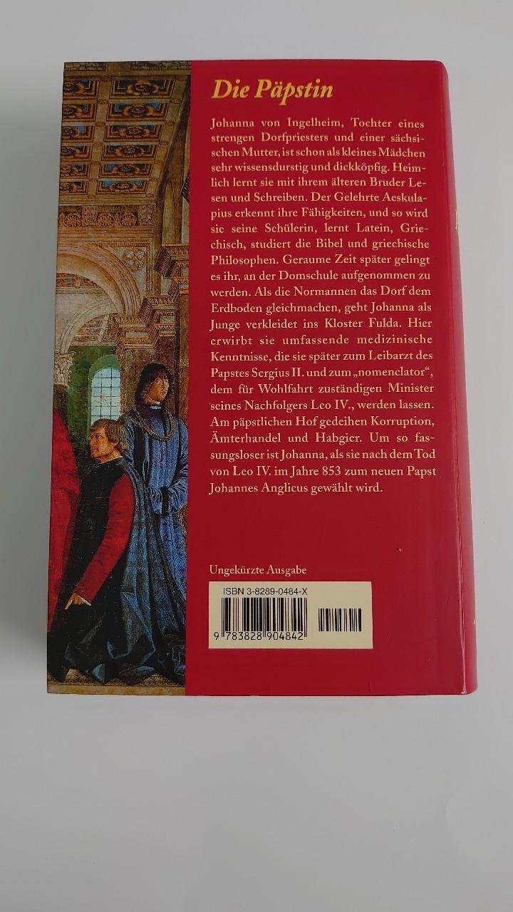 Buch Die Päpstin Historischer Roman Donna W. Cross