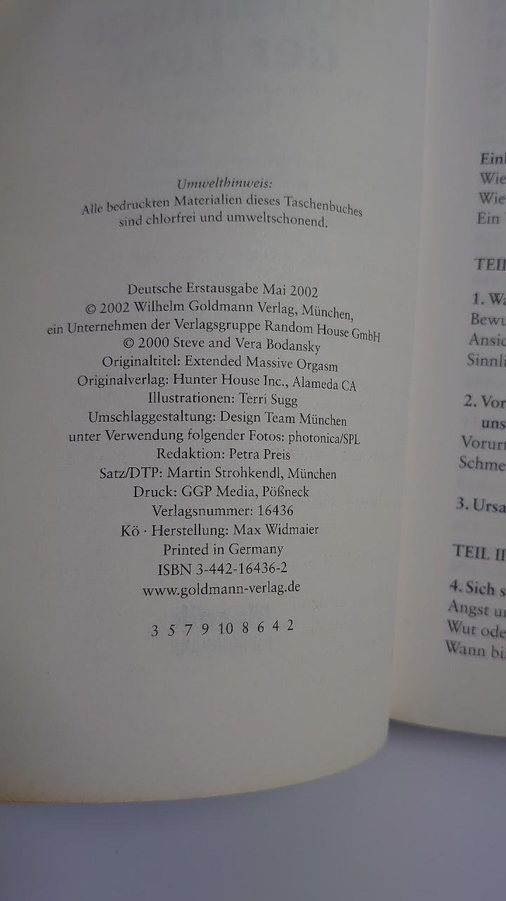 Buch Höhenflüge der Lust Steve Bodansky Vera Bodansky