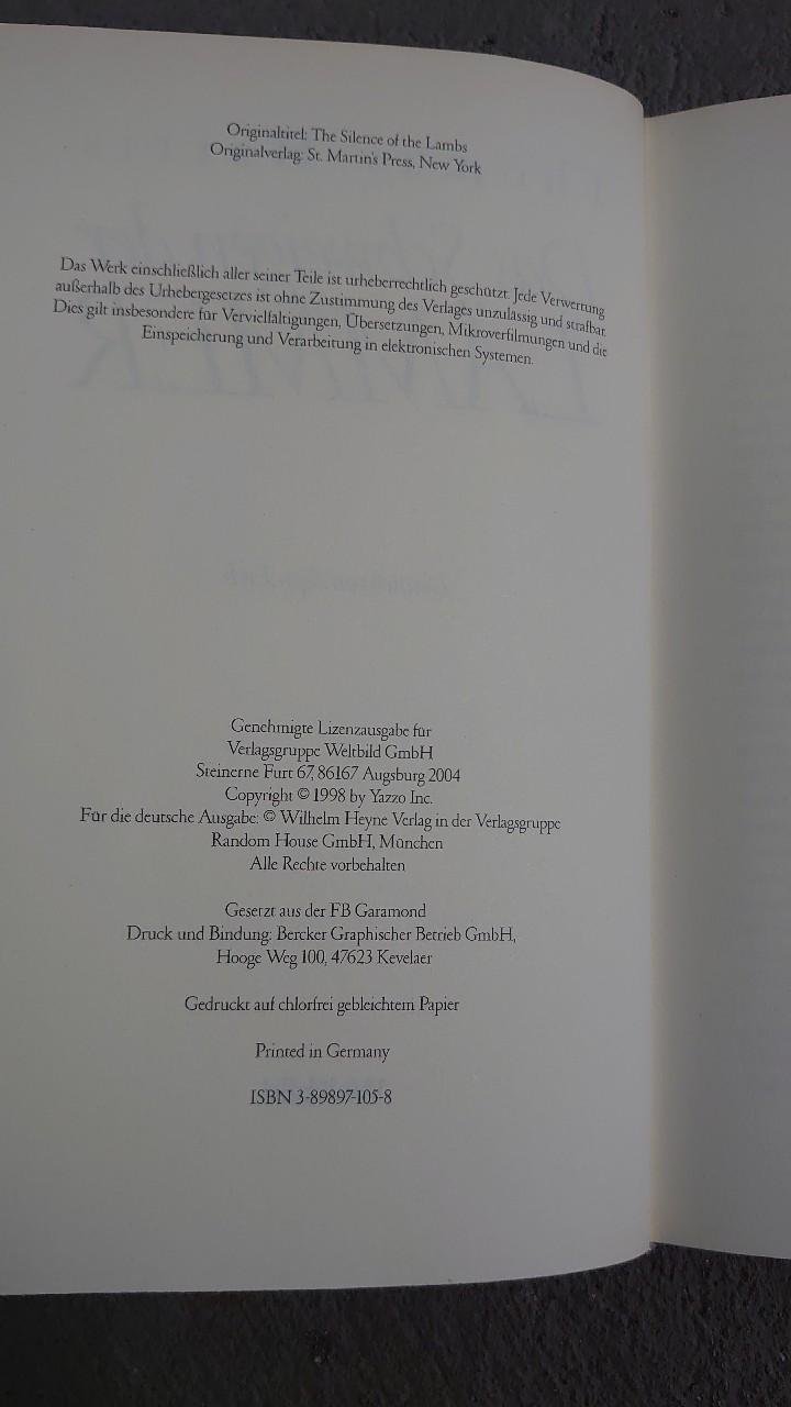 Buch Das Schweigen der Lämmer Weltbild