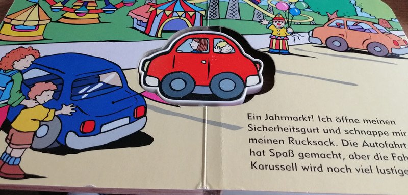 Steig ein und fahr mit ! Lese- und Gebrauchsspuren (Einband