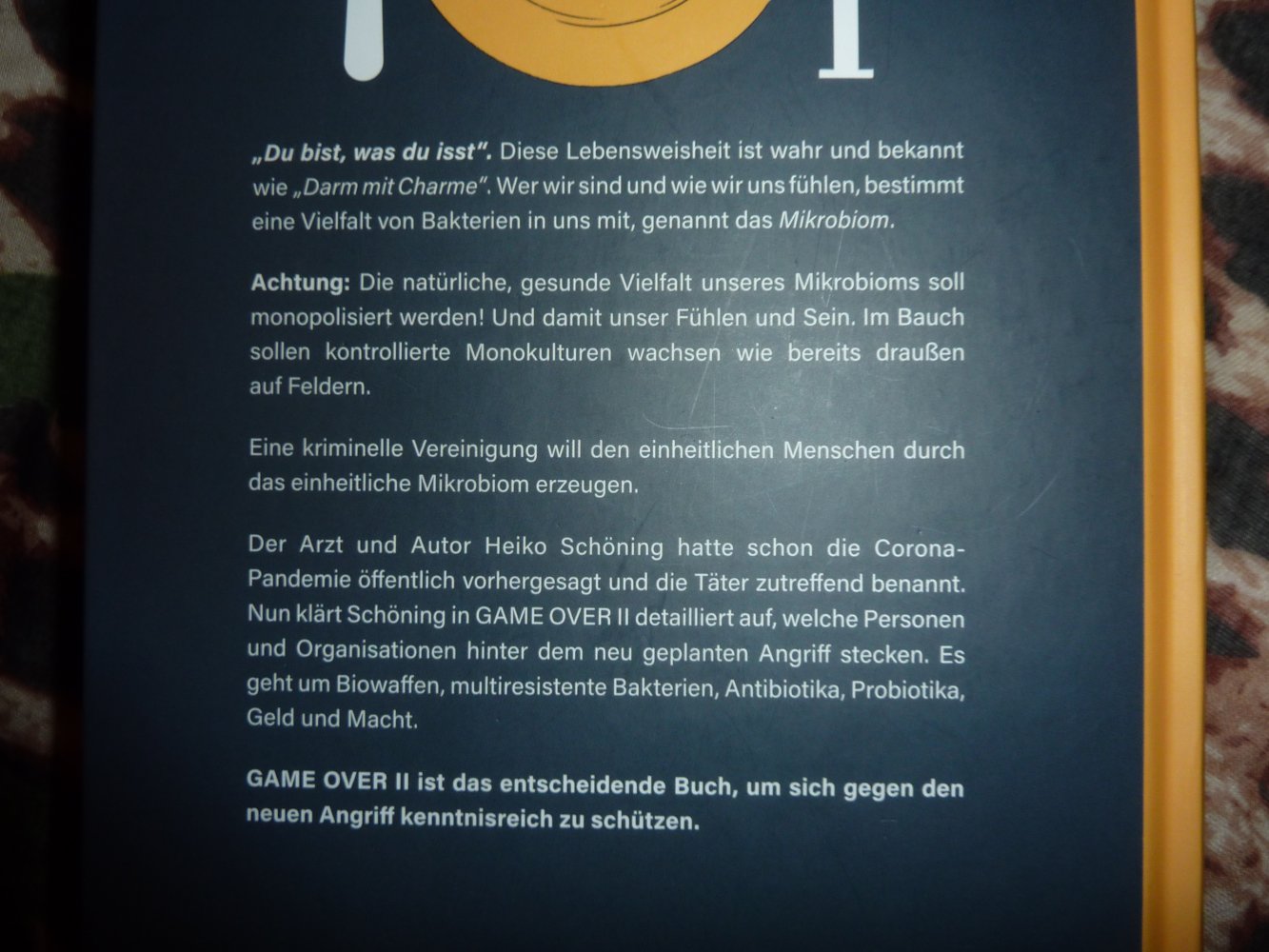 Buch Angriff aufs Microbiom Heiko Schöning Game Over II neuwertig mit DVD