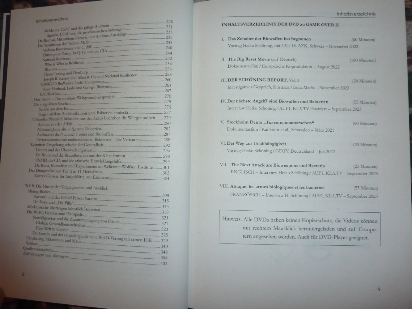 Buch Angriff aufs Microbiom Heiko Schöning Game Over II neuwertig mit DVD