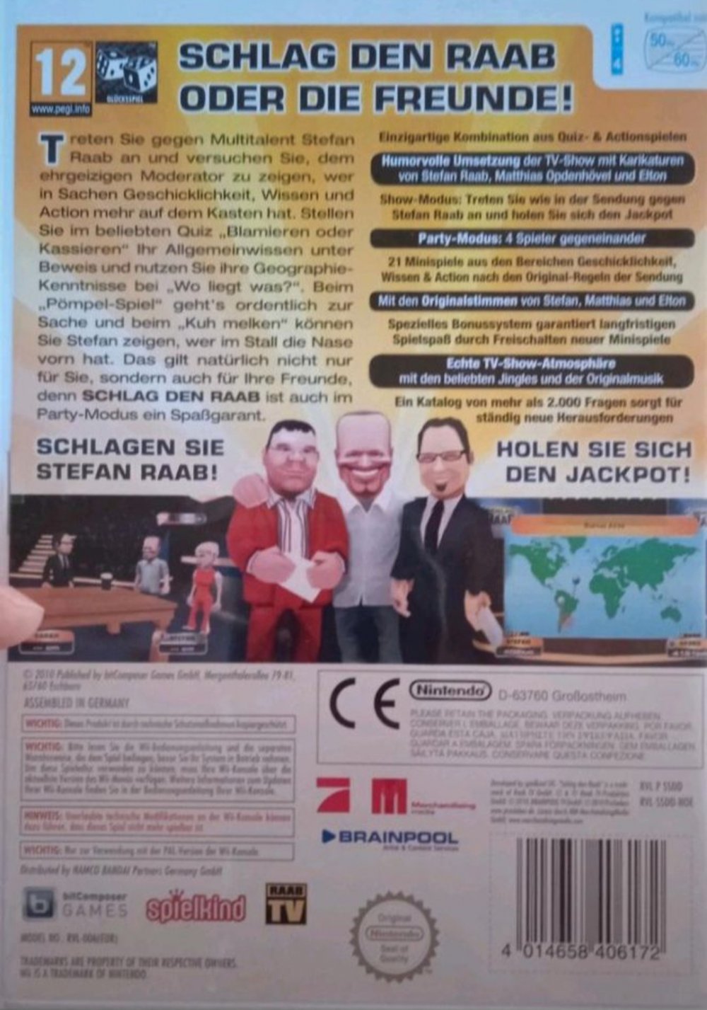 Nintendo Wii Spiel Schlag den Raab