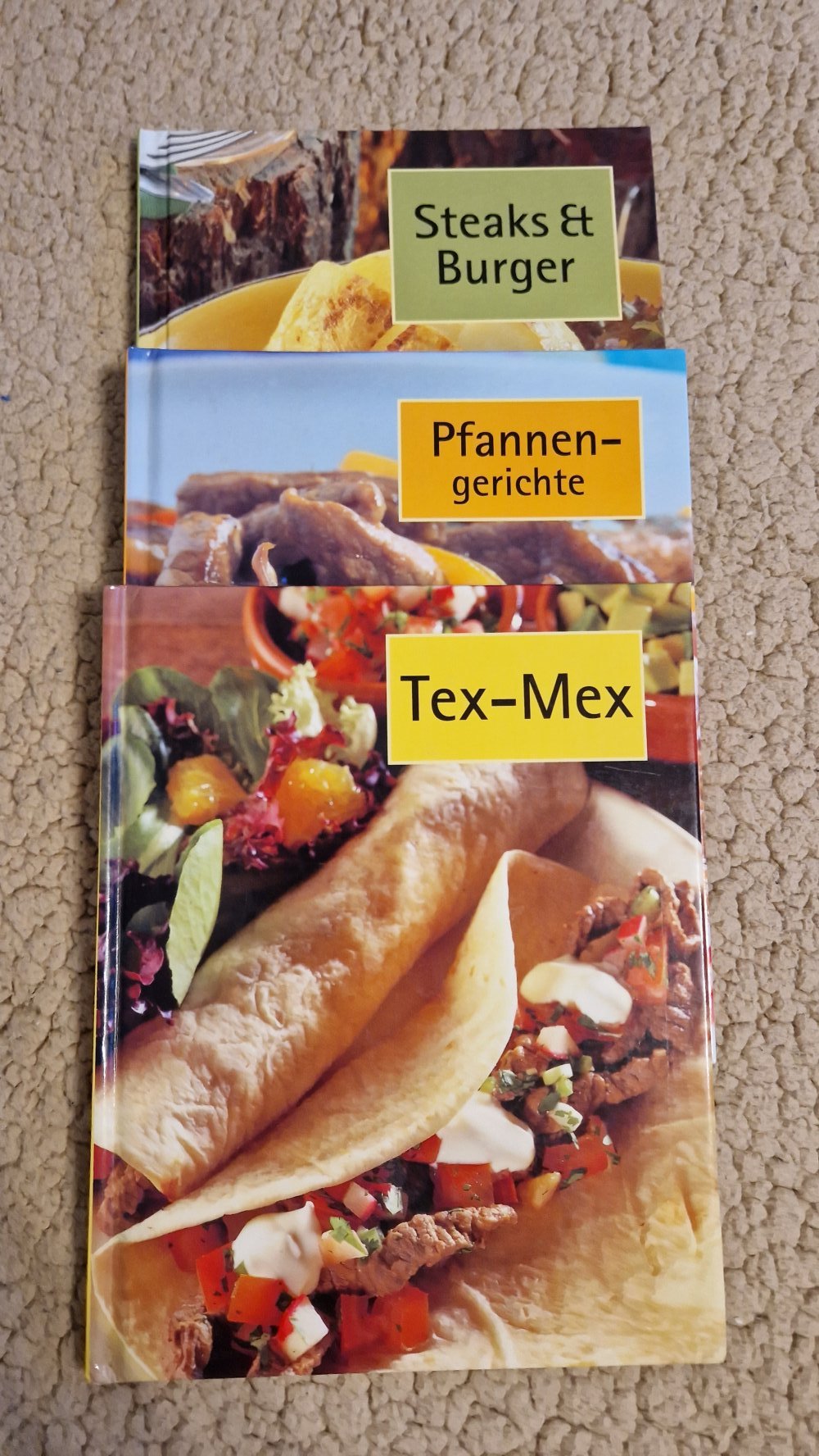 Kochbuch Set Pfannengerichte, Tex Mex, Steak & Burger | Hardcover - #2ndchancebooksachbücher