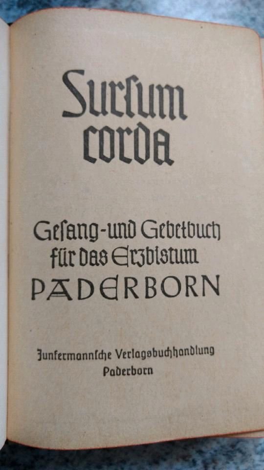  Sursum Corda 1948 Gesangbuch Gebetbuch Erzbistum Paderborn Alpha