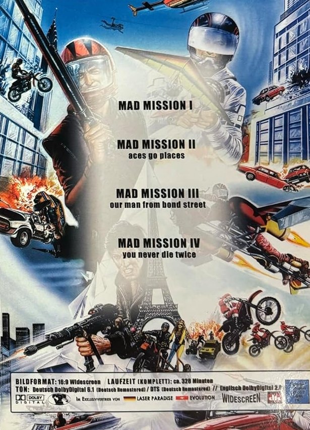 Mad Mission 1-4 Paradise Edition Stahlbox Steelbook DTS Widescreen