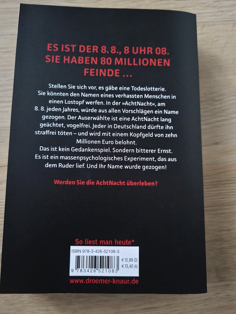Sebastian Fitzek Acht Nacht 