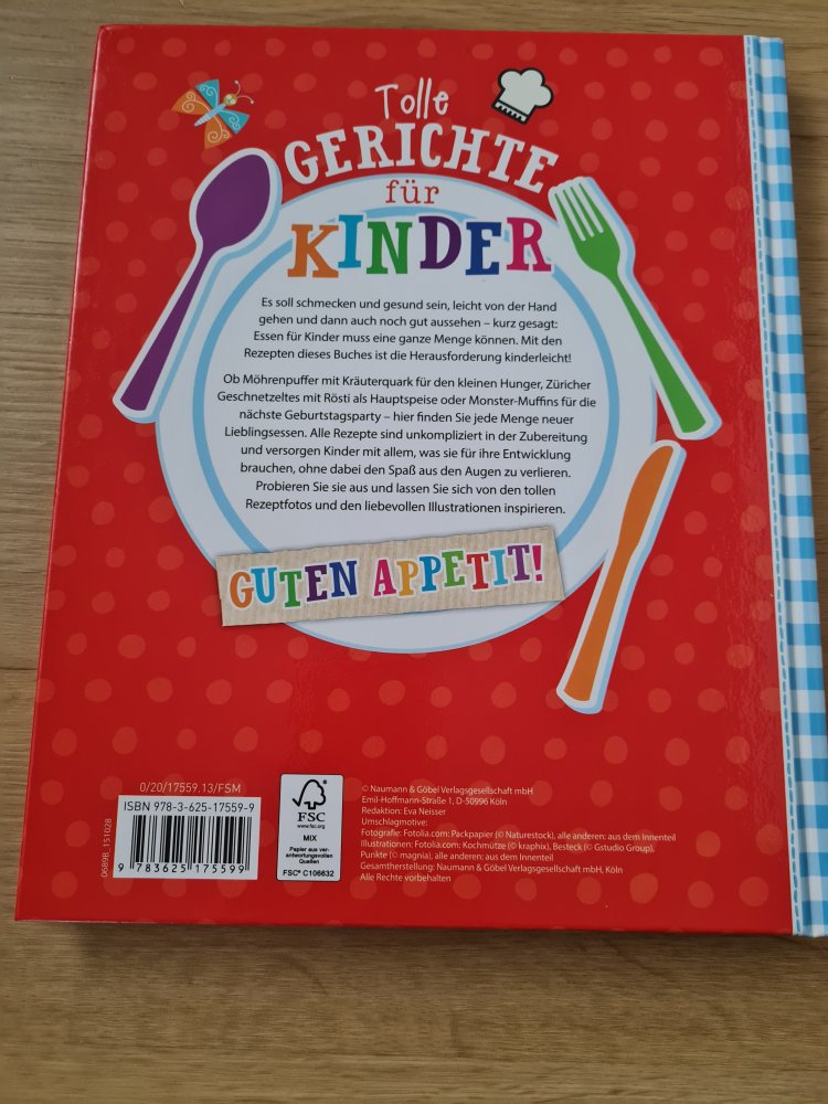 Tolle Gerichte für Kinder Kochbuch 