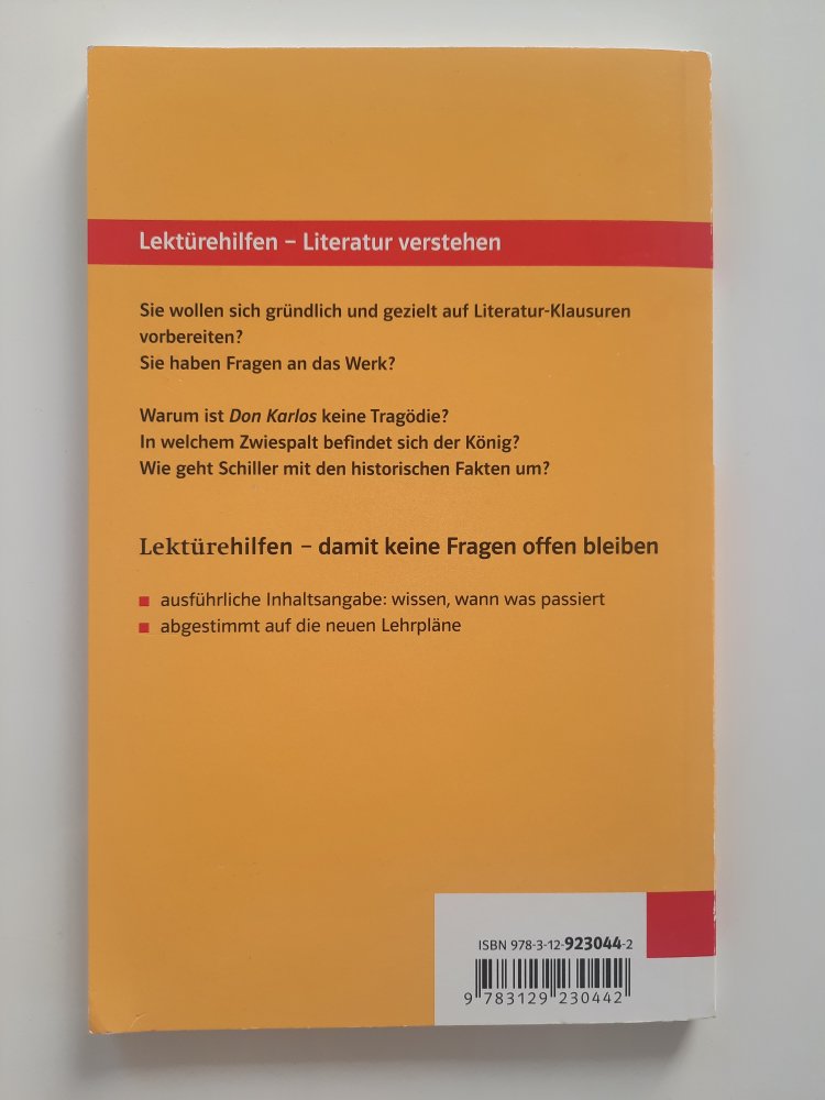 Don Karlos - F. Schiller Lektürehilfen (Klett)