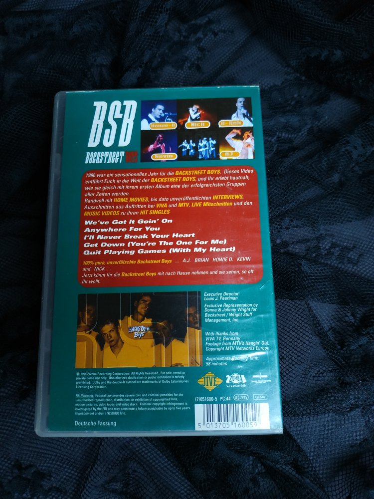 Vintage VHS Backstreet Boys The Video 90s 90er Y2K