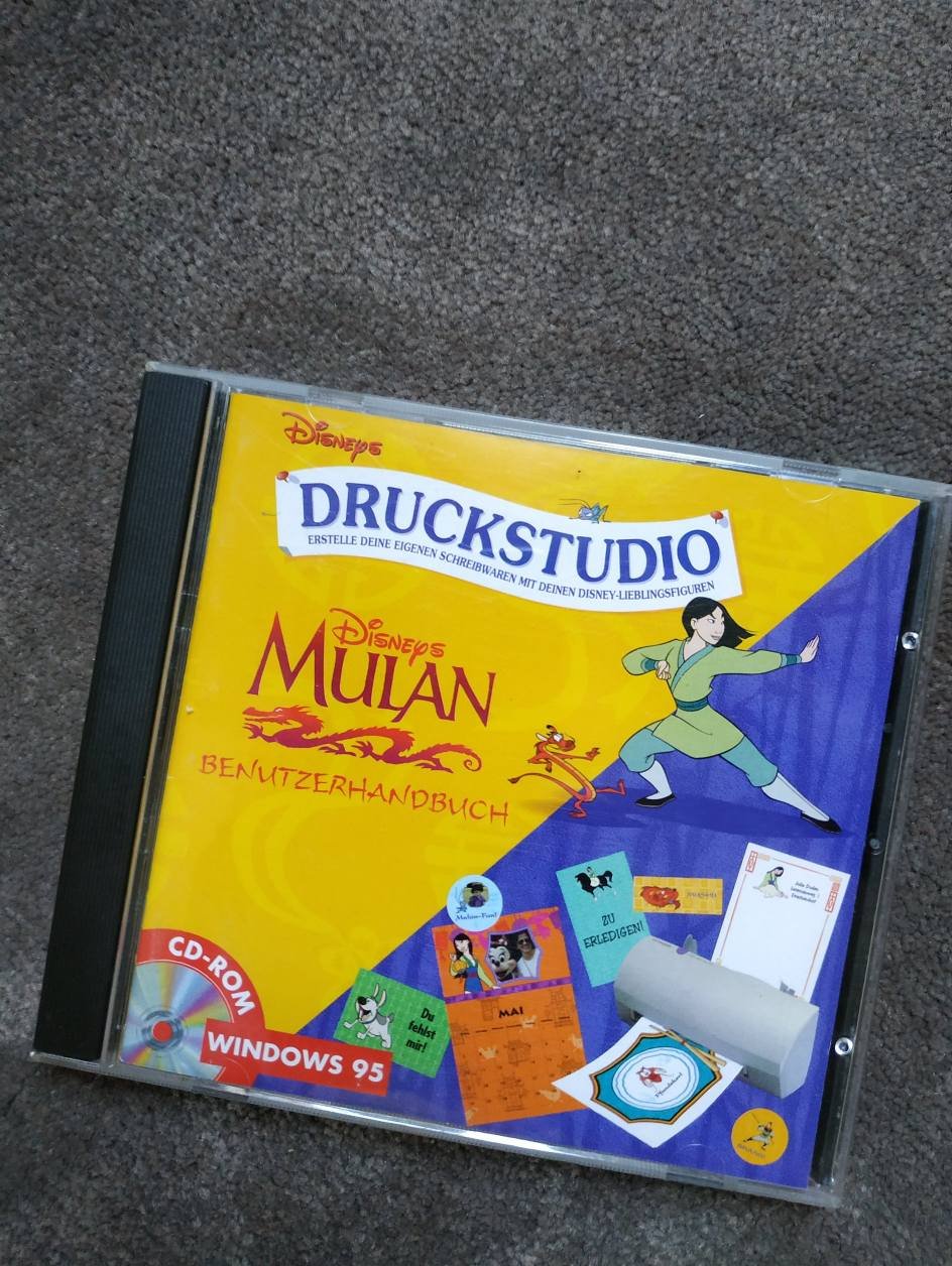 Disneys Mulan Druckstudio PC Windows 95 Bigbox Sammlerstück