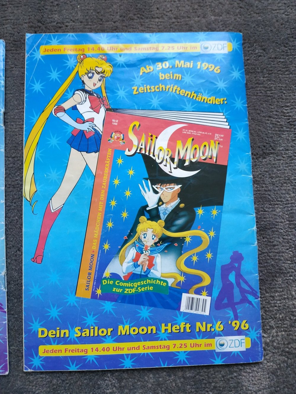 Sailor Moon Zeitschrift 3/1996 & 5/1996 mega Rar Selten Sammlerstück Sammeln