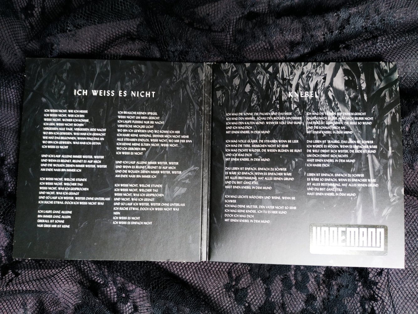 CD Single Lindemann Tätrgren Knebel & Ich weiß es nicht 2019