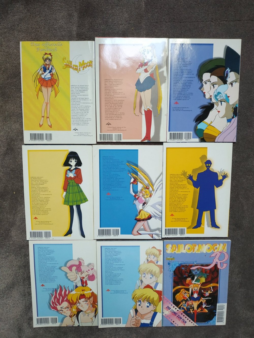 9 Sailor Moon Fanbuch Konvolut Sammlung Set Sammlerstücke
