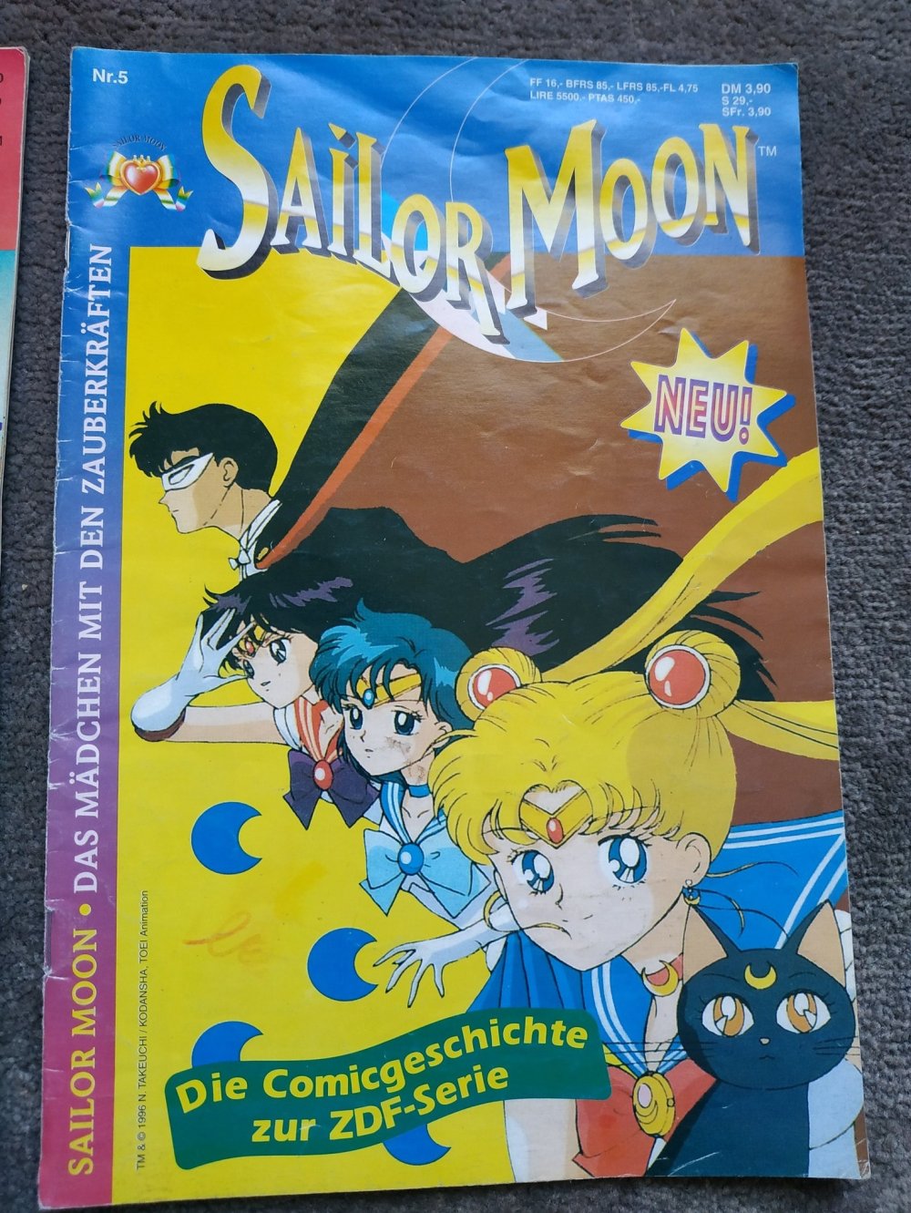 Sailor Moon Zeitschrift 3/1996 & 5/1996 mega Rar Selten Sammlerstück Sammeln