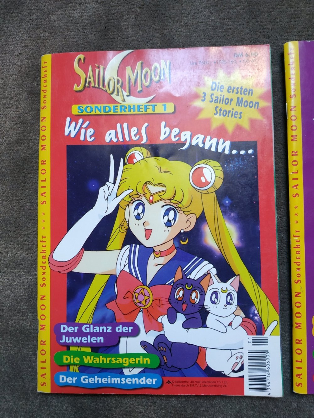 Sailor Moon Sonderheft 1 + 5 Sammlerstück 1992 rar sammeln