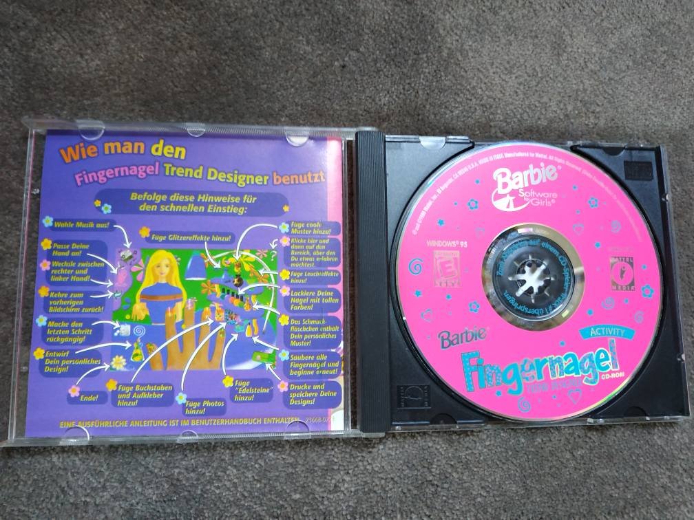 Pc Big Box Spiel | Barbie Fingernagel Designer | Retro Sammler Selten