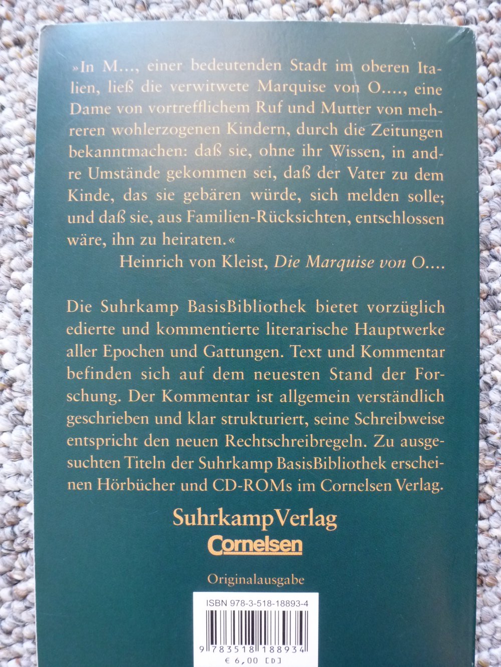 Das Erdbeben in Chili + Die Marquise  von O ... + Die Verlobung in St. Domingo