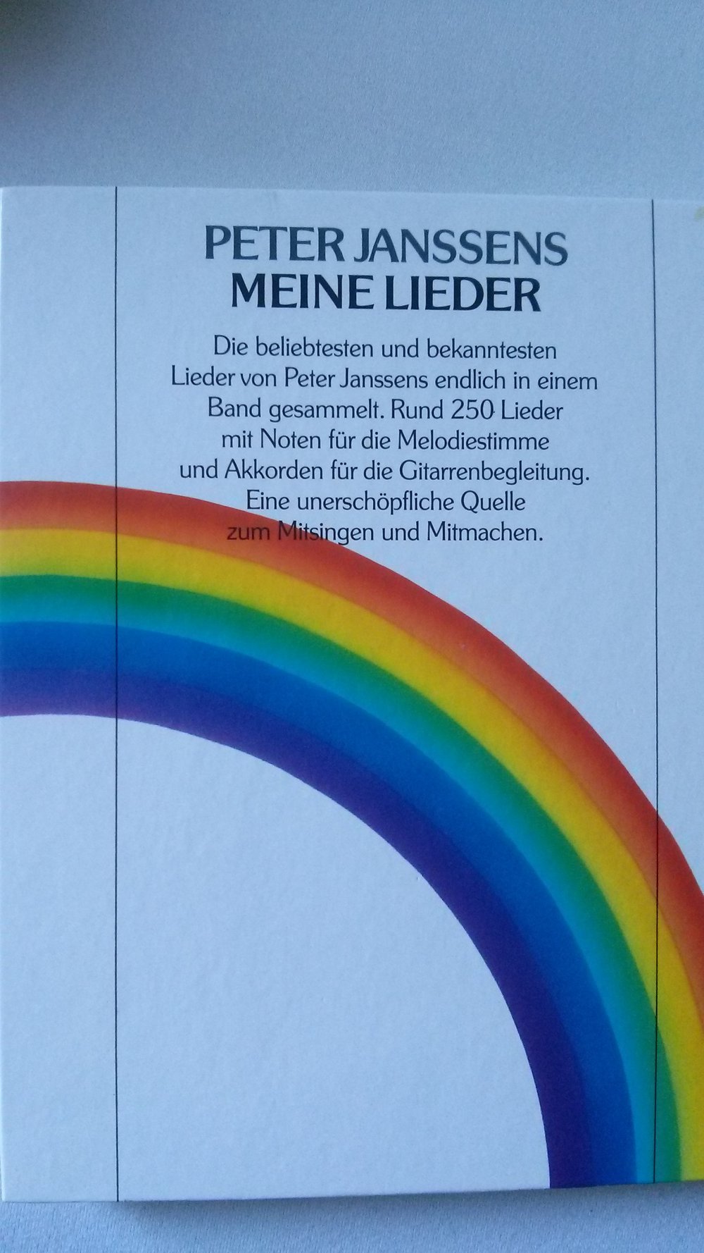 Peter Janssens Meine Lieder, Liederbuch