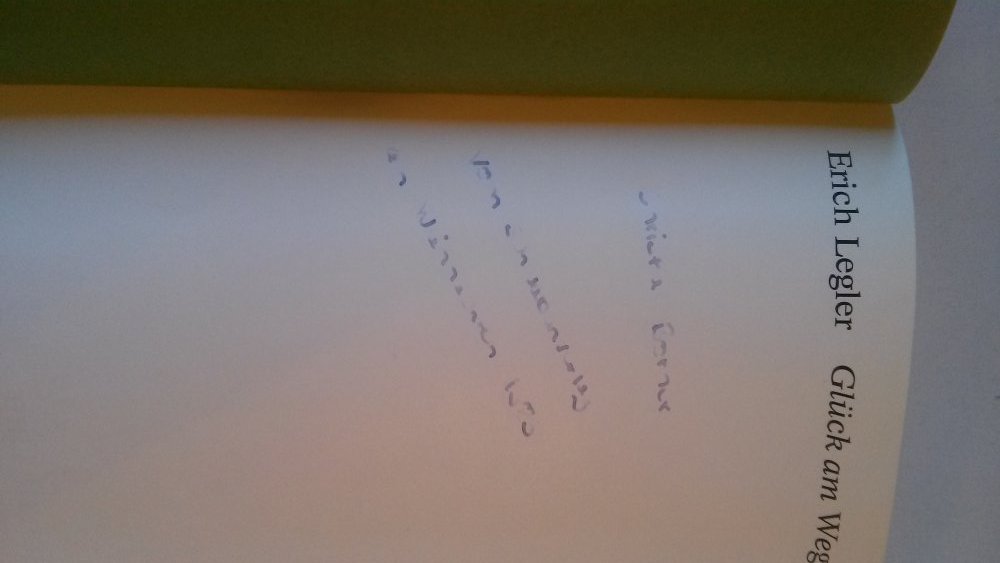 Glück am Weg, Buch