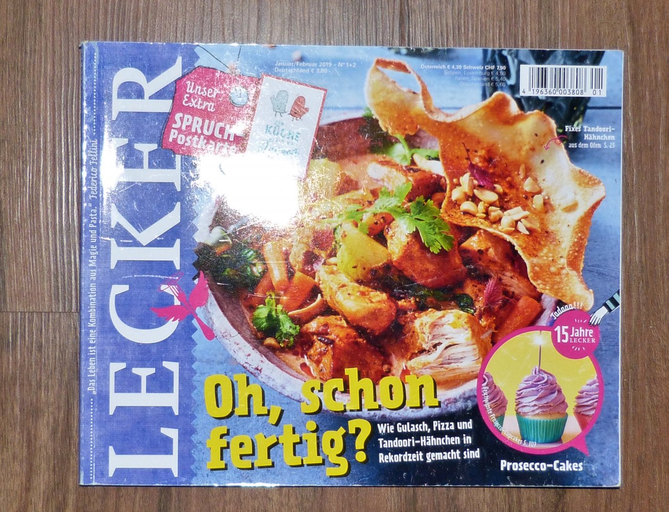 10 Zeitschriften Lecker 2019, Kochen und Backen, Sehr gut