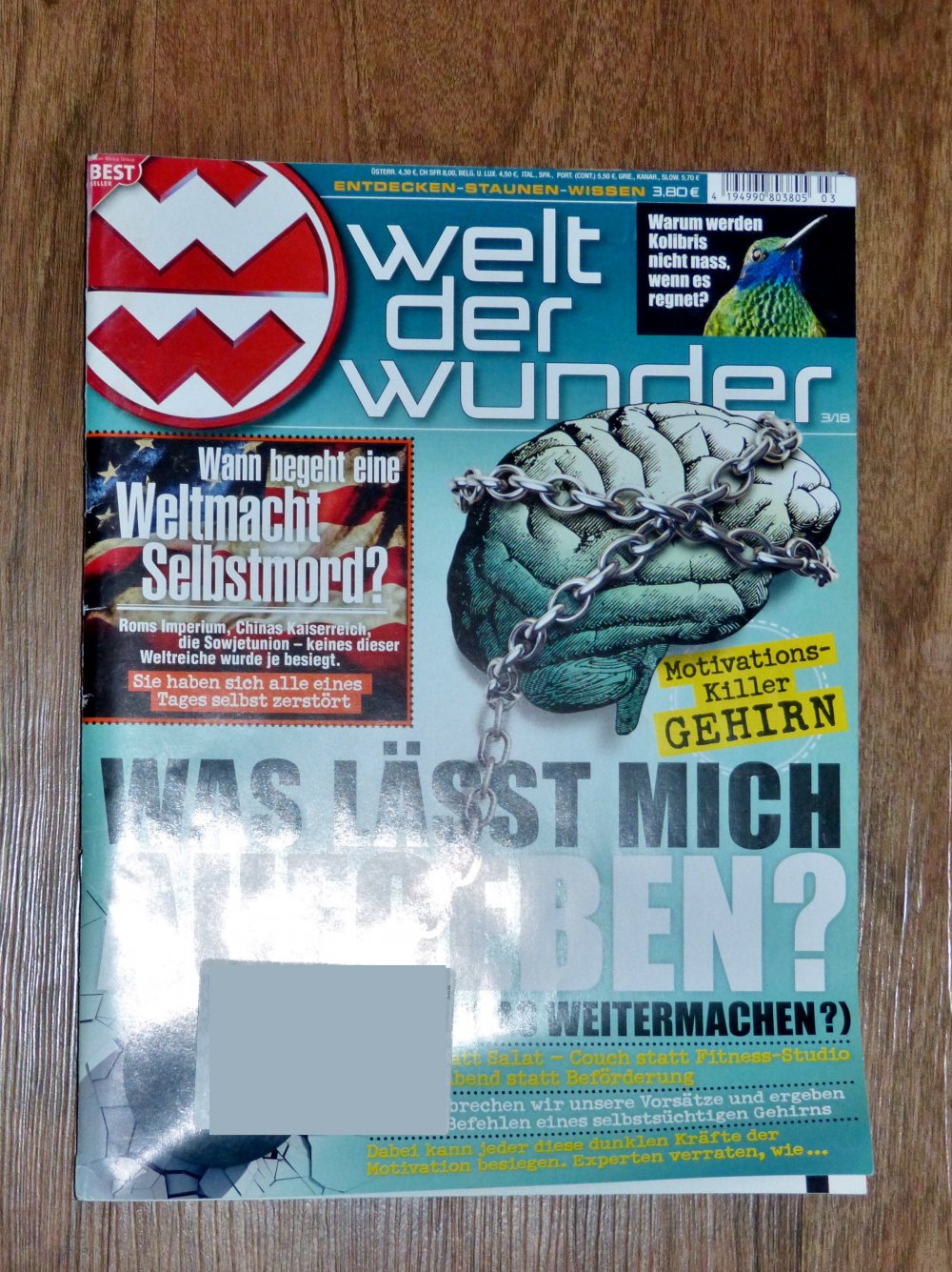 8 Zeitschriften Welt der Wunder 2018, Jan-Aug, Sehr gut-Neuwertig