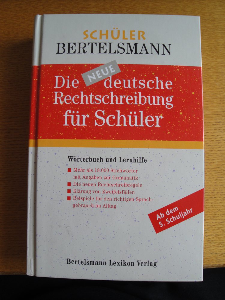 Die neue deutsche Rechtschreibung, Wörterbuch