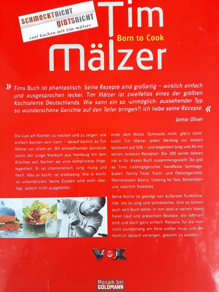 Kochbuch Tim Mälzer: Born to Cook (gebunden)