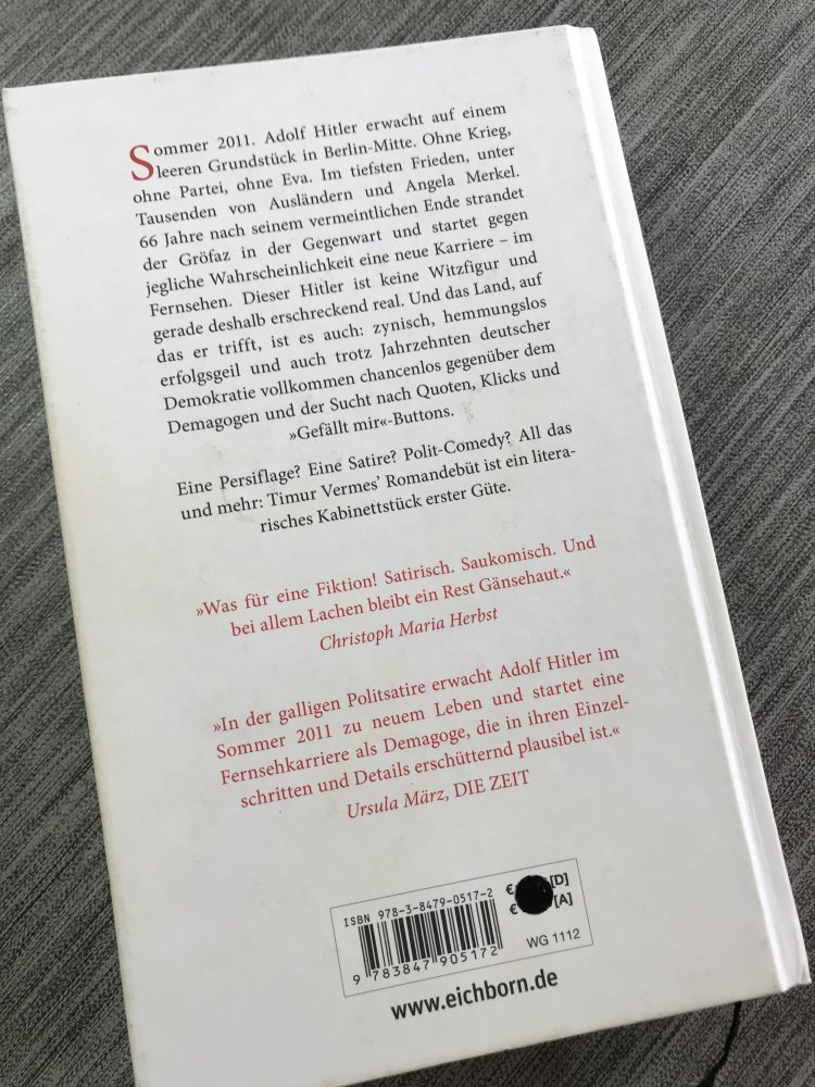 Er ist wieder Da Timur Vermes Verfilmter Bestseller Hardcover 