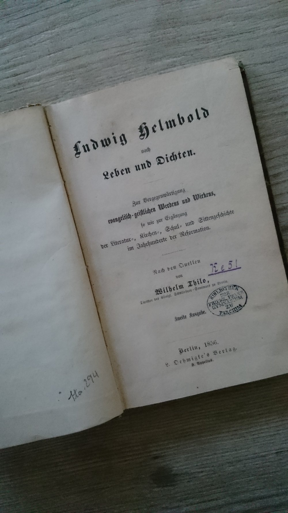 Antikes Buch von 1856