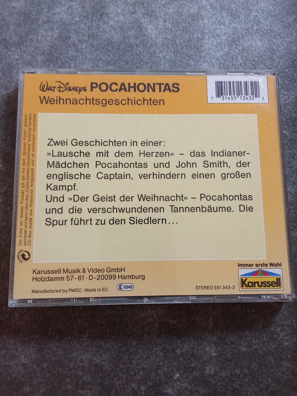 CD Disney's Pocahontas Vintage 90's